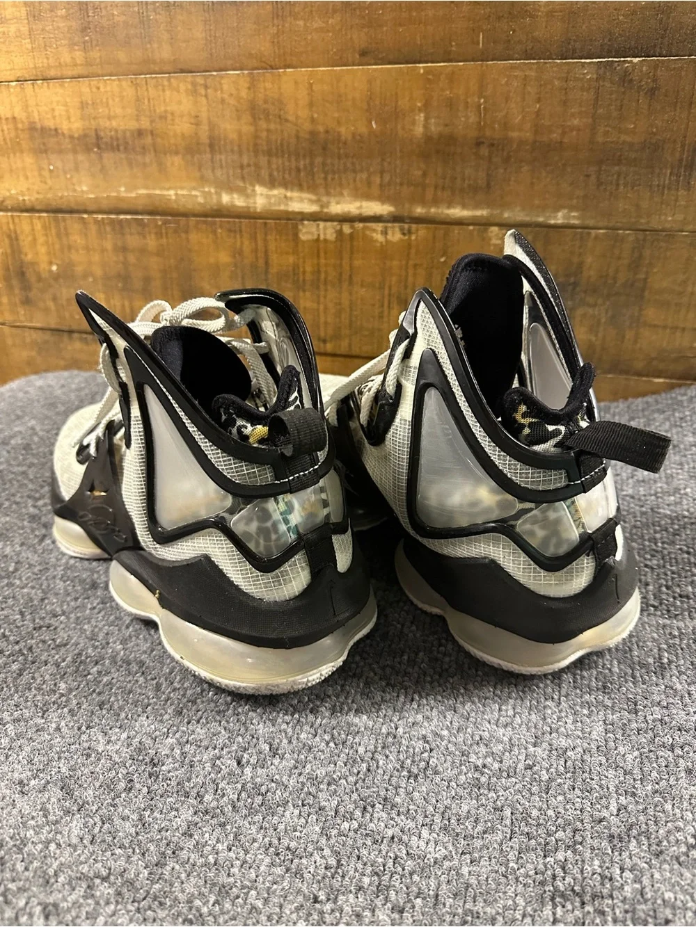 Nike High-Top Basketball Sneakers - Black & Cream